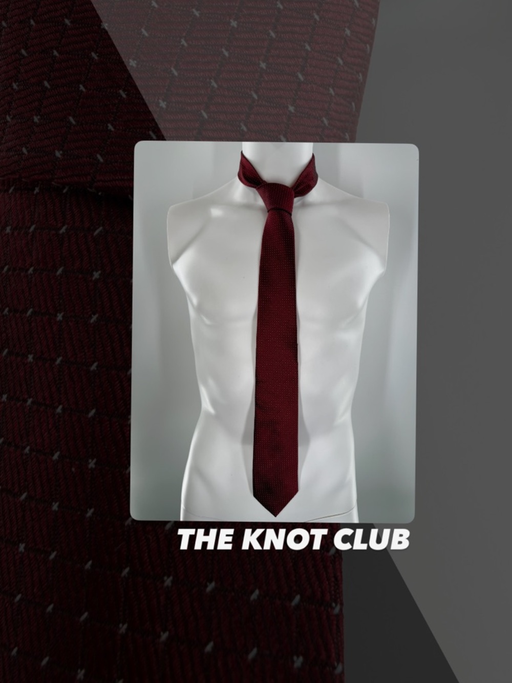 EUC The Knot Club Grid Pattern Tie